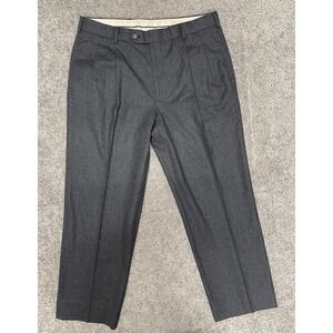 Brooks Brothers 1818 Madison Fit Pants actual size 35x28 Grey Vitale Barberis